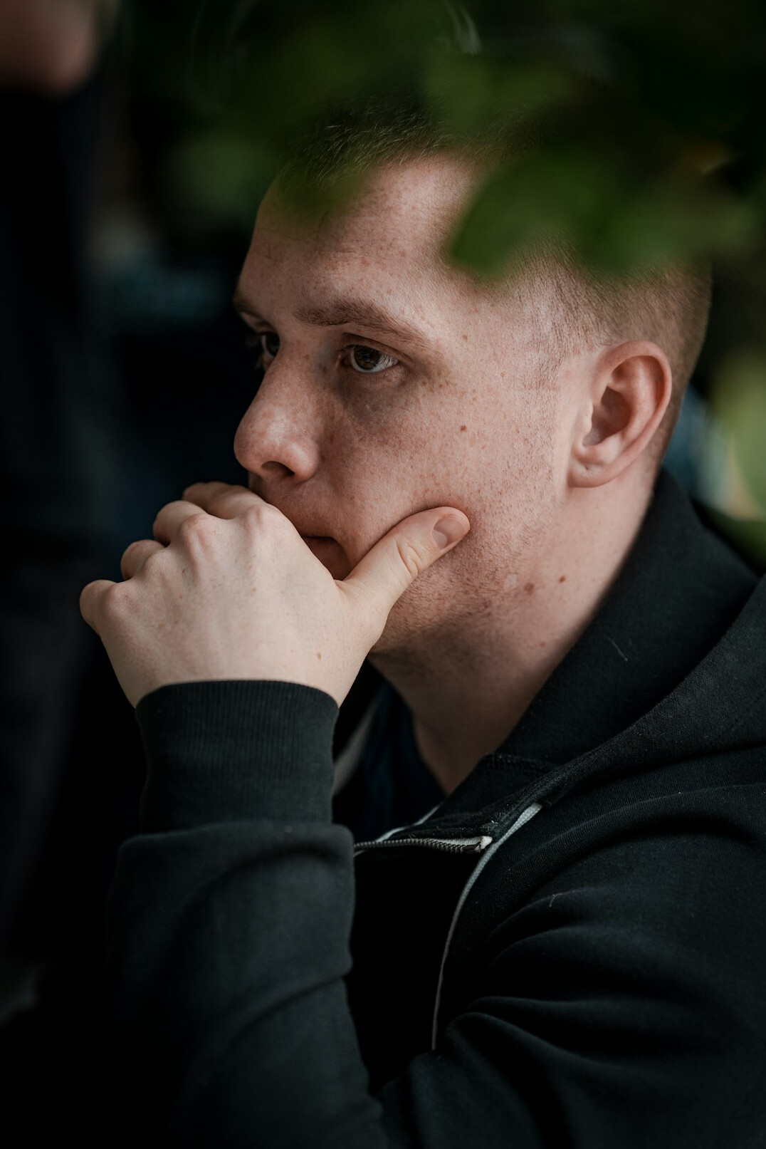 person reflecting on conversation